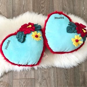 Mudd decorative heart pillows